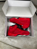 RED SUEDE 5s SIZE 13