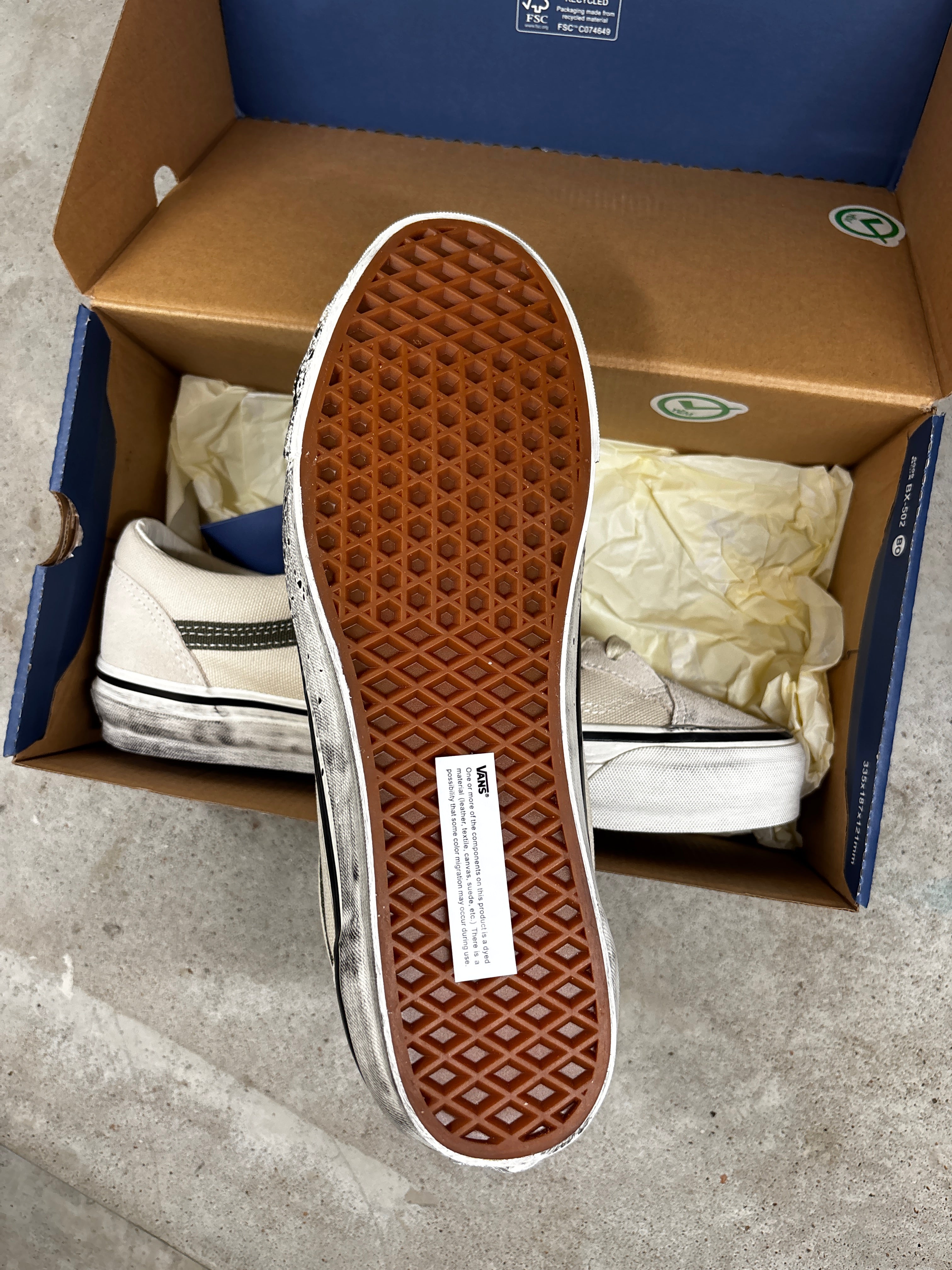 VANS SPLATTER TURTLEDOVE SIZE 11.5